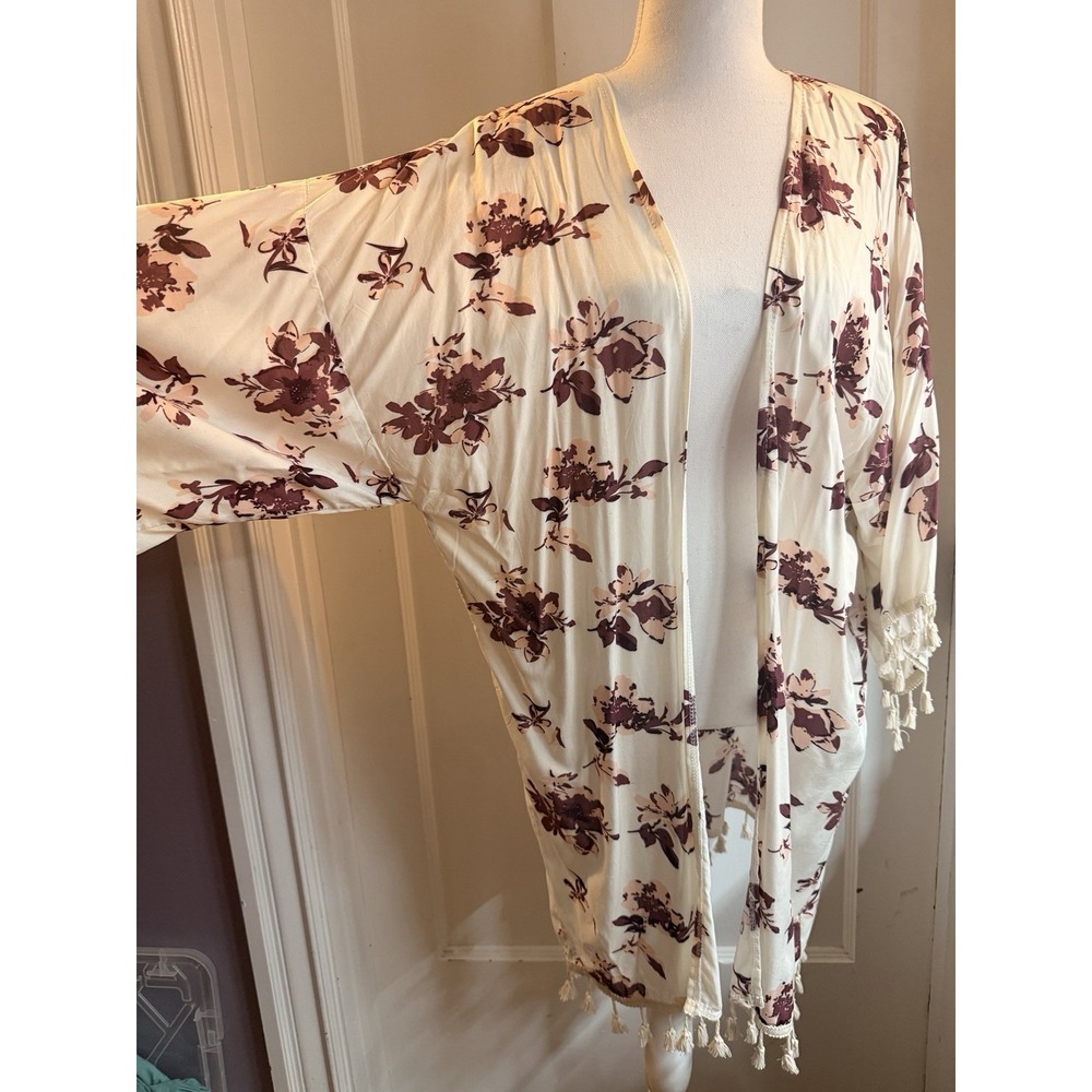 David‎ And Young Floral Boho Kimono One Size NWT